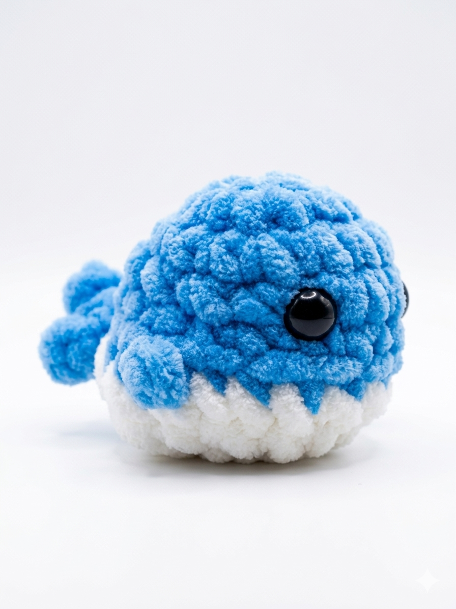 Mini Plush Crochet Whale