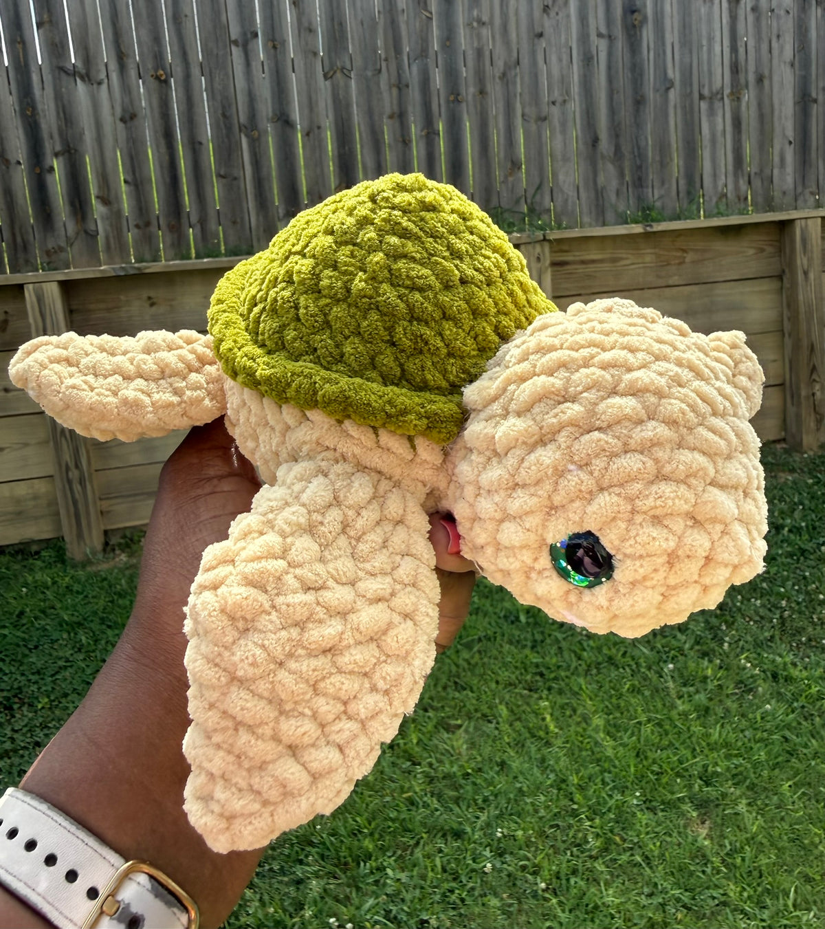 Hand Crocheted Medium Sea Turtle Plushie