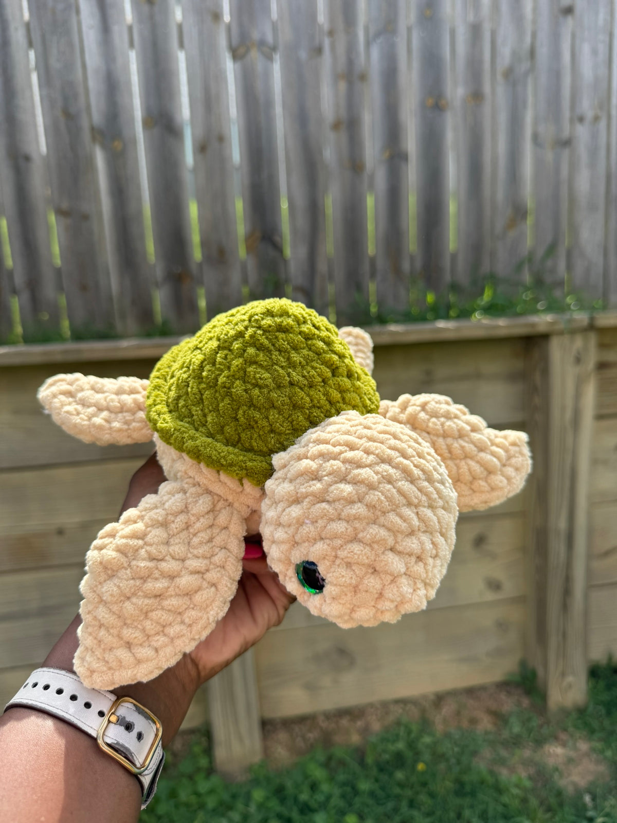 Hand Crocheted Medium Sea Turtle Plushie