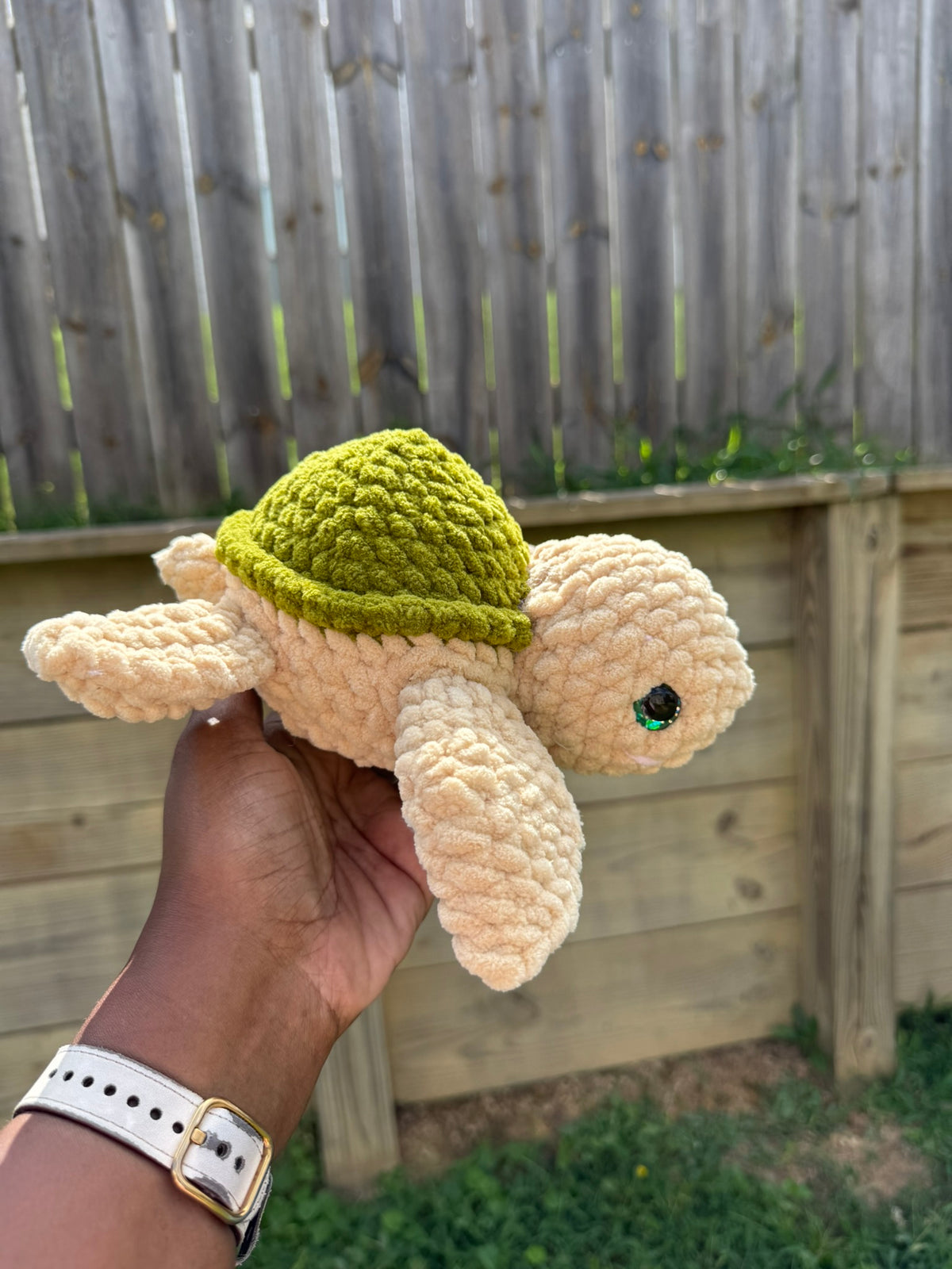 Hand Crocheted Medium Sea Turtle Plushie